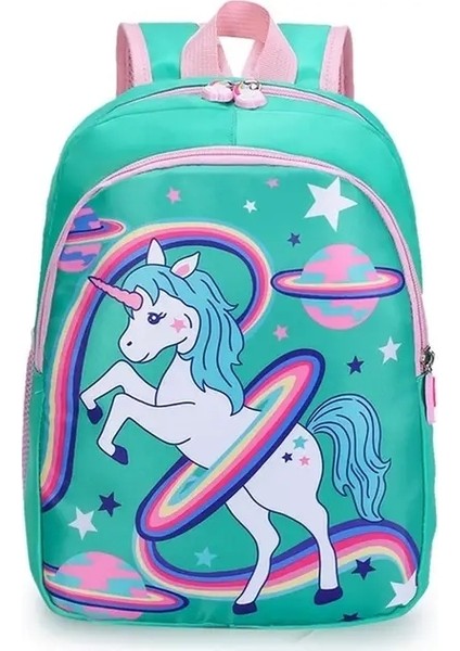 Kawaii Sırt Çantası Sevimli Okul Çantası Unicorn Back Pack Için Kız Çocuk Çocuk Anaokulu Schoolbag Birincil Bebek Küçük Bagpack Childrencolor: Yeşil (Yurt Dışından)