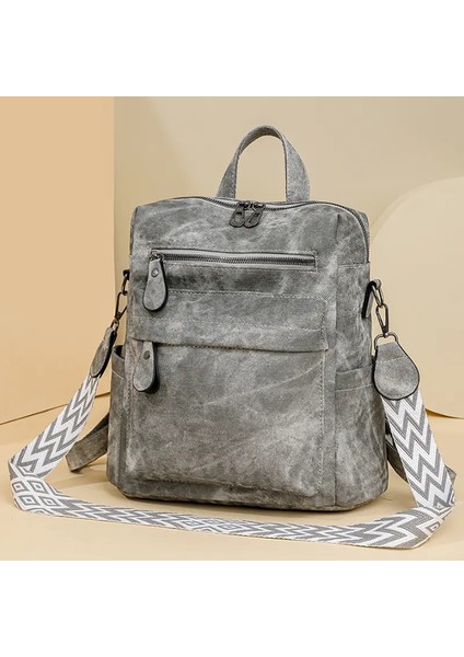 1 Hırsızlık Önleyici Orta Boy Klasik Sırt Çantası, Minimalist Ayarlanabilir Omuz Çantası, Dış Mekan Için Çok Uygun, Seyahat ve Sc Renkine Geri: Gri (Yurt Dışından)