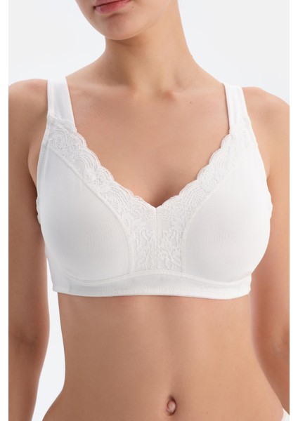 Beyaz 1119KC Dantel Detaylı Balensiz Sütyen indirimleri