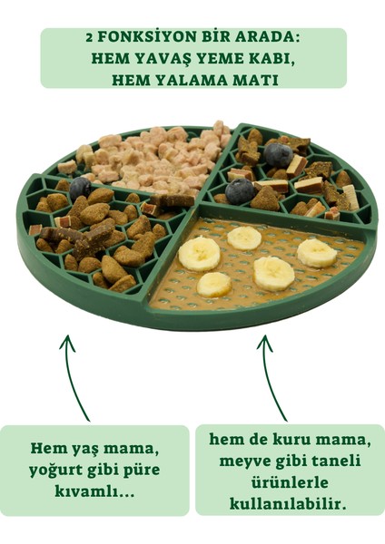 Köpek ve Kedi Için Yavaş Yeme ve Yalama Matı Gıda Sınıfı Silikon Can Sıkıntısı Azaltıcı