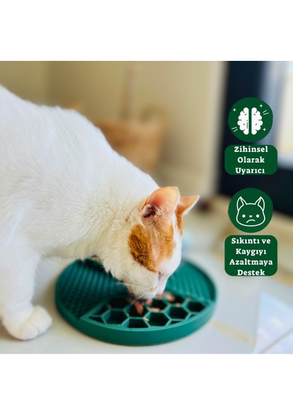 Köpek ve Kedi Için Yavaş Yeme ve Yalama Matı Gıda Sınıfı Silikon Can Sıkıntısı Azaltıcı
