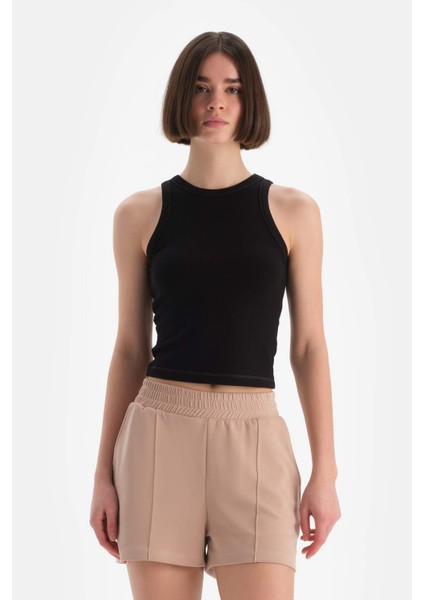 Siyah Dagi Active Kadın Kaşkorse Kolsuz Atlet