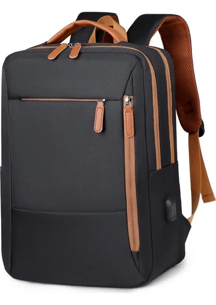 Business USB Şarj Su Geçirmez Sırt Çantası Şık Büyük Kapasiteli Dizüstü Bilgisayar Çantası Seyahat ve Erkek ve Öğrenciler Için Banliyö Sırt Çantası (Yurt Dışından)