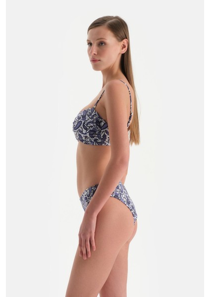 Ekru-Mor Straplez Bikini Üst modelleri