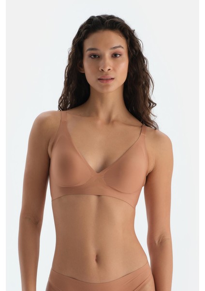 Kahverengi 1135KC Suzıe Balensiz Dikişsiz Sütyen