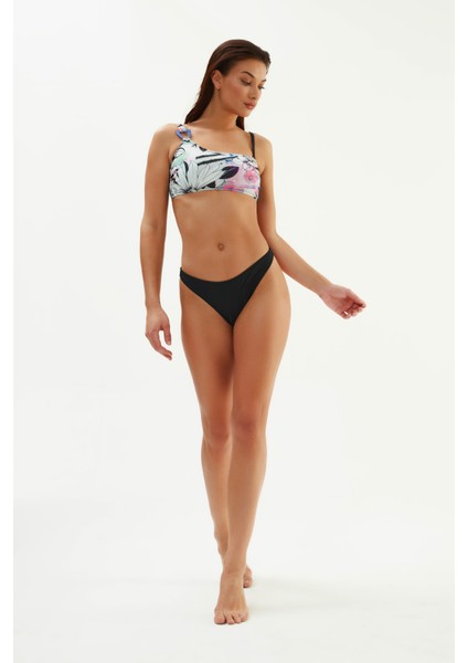 Siyah 2024ESBK Tek Omuz Bikini Tk.