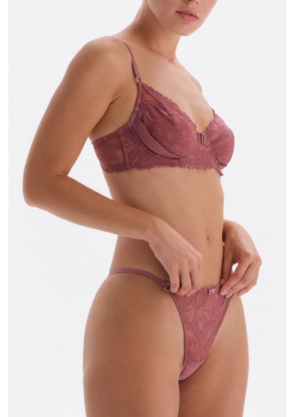 Gül Kurusu Dantelli Balenli Içi Boş Sütyen fırsatları