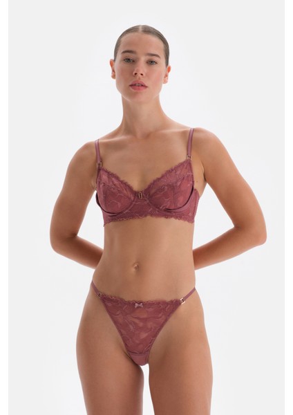 Gül Kurusu Dantelli Balenli Içi Boş Sütyen indirimleri