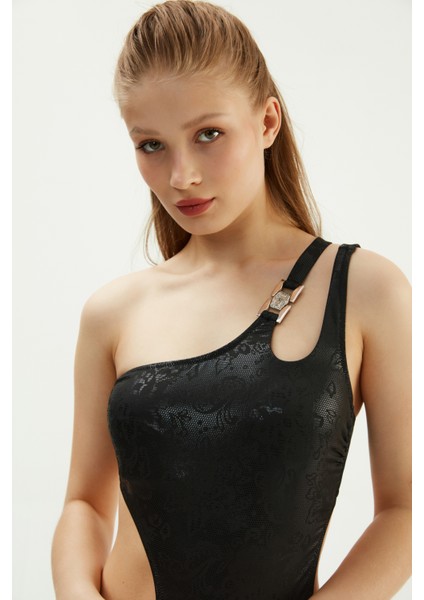 Siyah 2401ESMYK Tek Omuz Mayokini modelleri