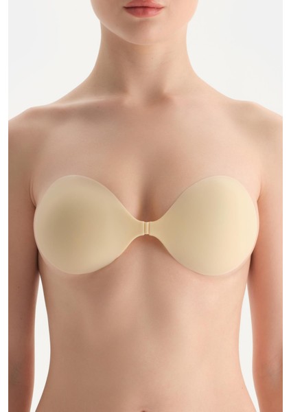 Ten Iz Yapmaz Mat Dokulu Kaplı Silikon Sütyen