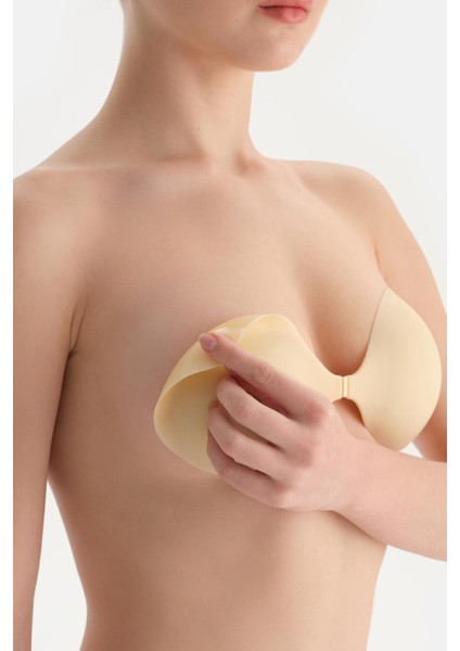 Ten Iz Yapmaz Mat Dokulu Kaplı Silikon Sütyen fırsatları