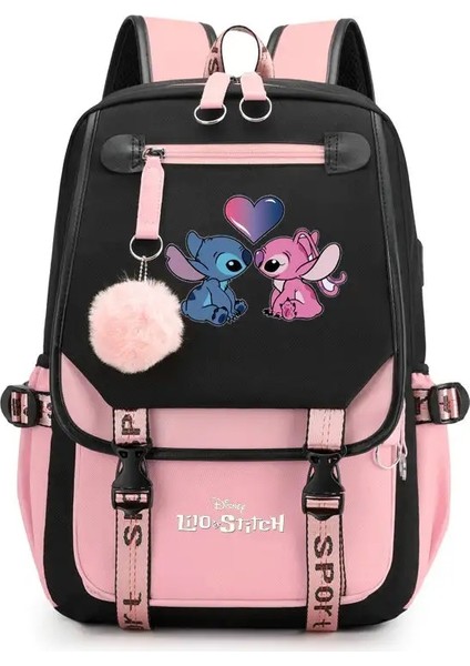 Okul Sırt Çantası Çocuklar Için Genç Lilo Stitch Schoolbag Kızlar Erkek Çocuklar Sırt Çantası Genç Çantası USB Şarj Kitabı: 9 (Yurt Dışından)
