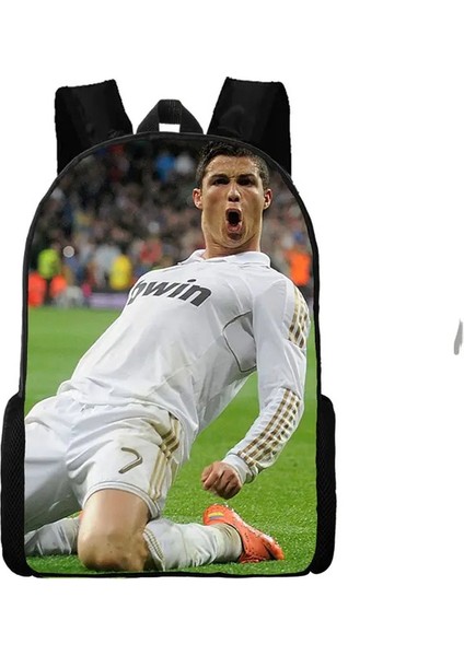 Cristiano Ronaldo Erkek Futbol Sırt Çantası Çocuklar Sırt Çantası Anime Sırt Çantası Seyahat Sırt Çantası Teenage Boys Mochila Doğum Günü Hediye Renk: 1C1-C3N (Yurt Dışından)