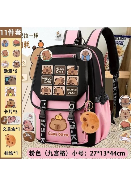 Büyük Kapasiteli Ayarlanabilir Strap Schoolbag Şık Kawaii Capya Bilgisayar Backpack College School Sıradan Daybalık Gençler Çanta Renk: 4 (Yurt Dışından)