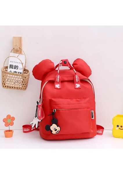Lüks Çocuk Hediyesi Schoolbag Disney Ortak Sırt Çantası Mickey Sırt Çantası Küçük Sırt Çantası Anaokulu Schoolbagcolor: Kırmızı (Yurt Dışından)