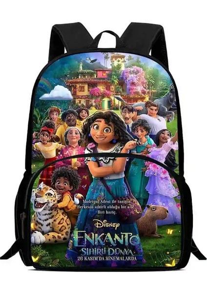 Ön Cepli Çocuk Okulu Sırt Çantası, Erkek Kızlar Için Karikatür Encanto Okul Çantaları, Dalı Çocuklar Öğrenci Öğrencileri Için Sırt Çantası Renk: COLOR007/BEDEN: 15 Inç (Yurt Dışından)