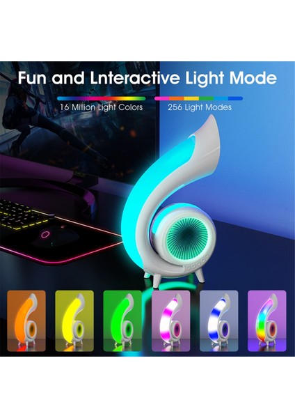 Mini Conch Kablosuz Atmosfer Lambası Aydınlatmayı Ayarlamak Için Dokunun Rbg Masaüstü Lambası Kablosuz Bluetooth Hoparlör Çalar Saat, A (Yurt Dışından)