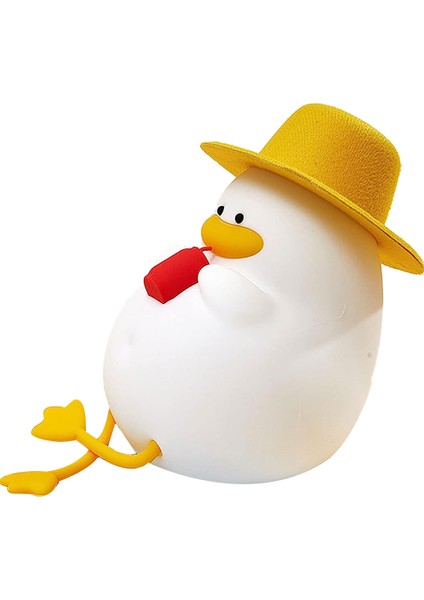 Happy Duck Çocuk Gece Lambası, Çocuklar Için Silikon Gece Lambası, Yatıştırıcı Yatma Zamanı Için Sevimli ve Kısılabilir Silikon Lamba A (Yurt Dışından)