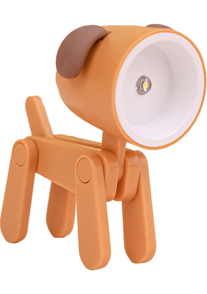 Mini Gece Lambası LED Ayarlanabilir Masa Kitap Işığı Sevimli Evcil Hayvan Işığı Göz Koruması Masa Lambası Ev Odası Dekoru,köpek Turuncu (Yurt Dışından)