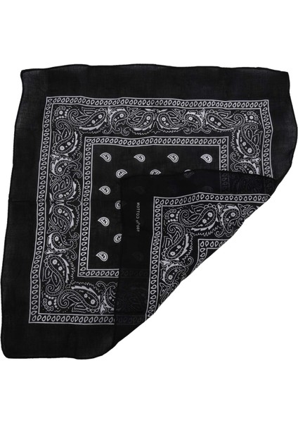 3'lü Bandana Seti Paisley Erkek ve Kadın 57 x 57 cm Siyah + Kırmızı + Lacivert (Yurt Dışından) fırsatları