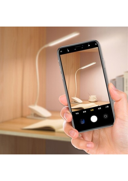 Klipsli LED Okuma Işığı USB Şarj Edilebilir Kitap Işıkları 3 Renk Modu ve Kademesiz Parlaklık Göz Bakımı Çalışma Masası Lambası (Yurt Dışından)