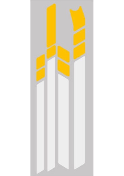 Ninebot Max G30 Kickscooter Katlanabilir Çıkartmalar Için Su Geçirmez Pvc Yansıtıcı Çıkartmalar (Sarı Sarı Beyaz) (Yurt Dışından)