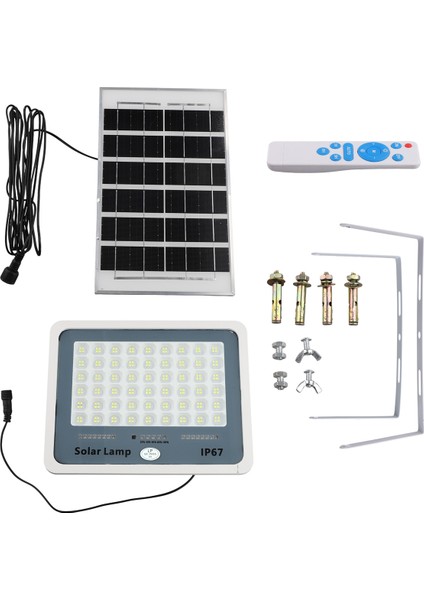 216 LED Güneş Enerjili Lamba Açık Hava Avlu Aydınlatması Indüksiyon Sokak Lambası Su Geçirmez Projektör Ultra Parlaklık Yüksek Güç (Yurt Dışından)