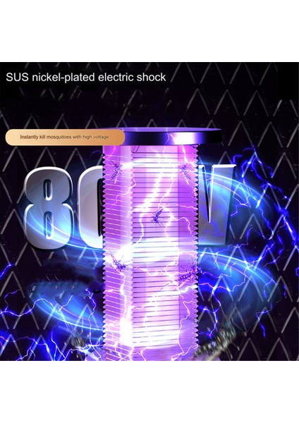 Işıklı Kapalı Böcek Öldürücü, Işıklı Sivrisinek Lambası Tuzağı, USB Kablolu Tak-Çalıştır Elektrikli Böcek Yakalama Sivrisinek B (Yurt Dışından)