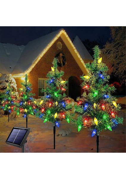 4-Pack Güneş Küçük Noel Ağacı Işıkları Fener Mini Noel Ağacı Dış Yol Sundurma Yard Süslemeleri Için Işıkları ile (Yurt Dışından) fırsatları