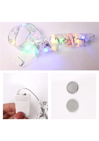 5 Paket 2m 20 LED Noel Ağacı Kurdele Işık Süsü Pencere Perdesi Işık Dizisi Noel Evi Çarpıcı Parti Dekoru C (Yurt Dışından)