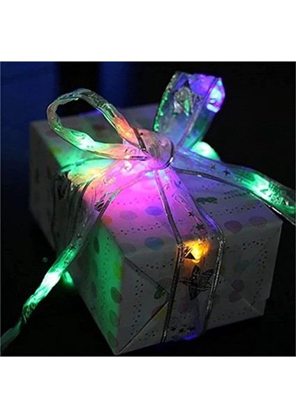 5 Paket 2m 20 LED Noel Ağacı Kurdele Işık Süsü Pencere Perdesi Işık Dizisi Noel Evi Çarpıcı Parti Dekoru C (Yurt Dışından)