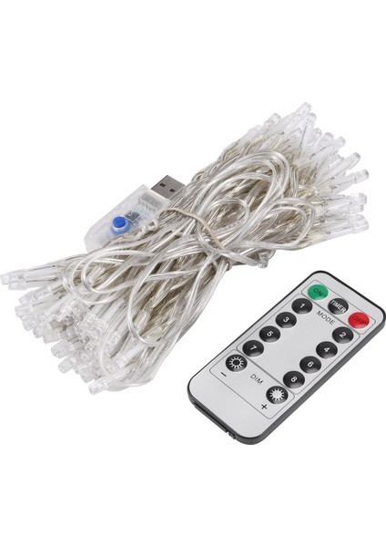 USB5V 10 Metre 100 Lamba Uzaktan Aydınlatma LED Bakır Tel Dize Mavi (Yurt Dışından)