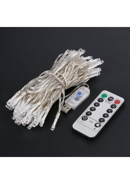 USB5V 10 Metre 100 Lamba Uzaktan Aydınlatma LED Bakır Tel Dize Mavi (Yurt Dışından)