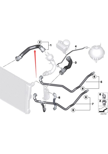 Soğutma Borusu Termostat Su Deposu Hortumu Soğutma Hortumu Bmw N20 X3 X4 F25 F26 17127639213 17127601856 17127646156 (Yurt Dışından) indirimleri