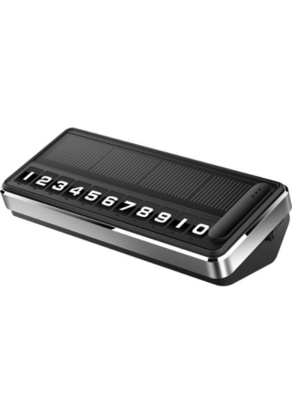 1 Adet Güneş Enerjili Araba Telefon Numarası Plaka LED Aydınlatma Geçici Park Kartı Gizli Plakalar Çoklu Numara Park Aletleri (Yurt Dışından)