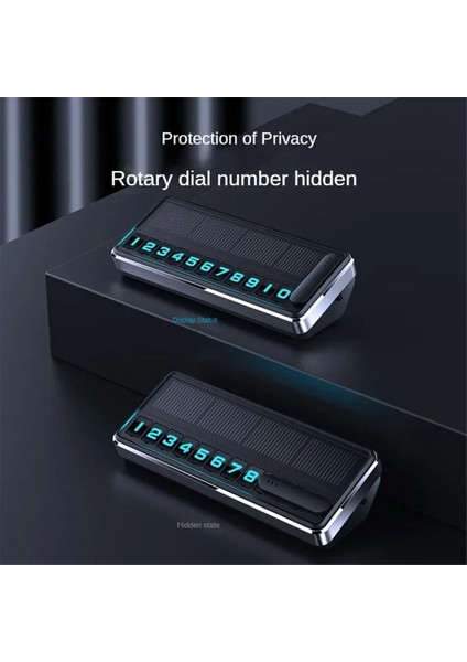 1 Adet Güneş Enerjili Araba Telefon Numarası Plaka LED Aydınlatma Geçici Park Kartı Gizli Plakalar Çoklu Numara Park Aletleri (Yurt Dışından) fırsatları