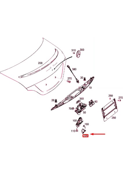 Mercedes-Benz W204 W205 W118 W212 W213 A2047580003, 2047580003 Için Araba Bagaj Mandalı Çarpıcı Bagaj Kapağı Menteşesi (Yurt Dışından) fırsatları