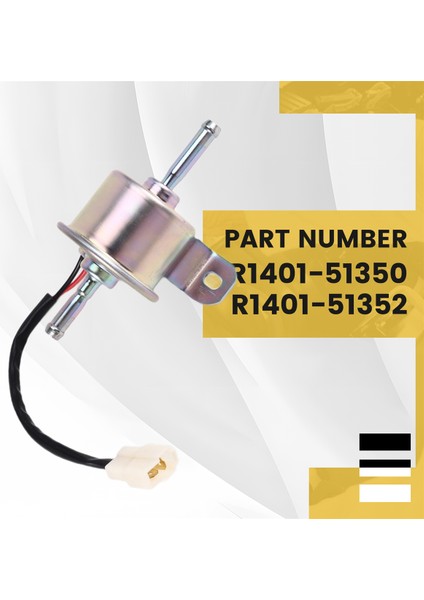 R1401-51350 12V Yakıt Kaldırma Pompası R1401-51352 Kubota Motor D722 D905 D1105 D1305 V1505 V2203 ZD221 ZD323 R420 R520 (Yurt Dışından)