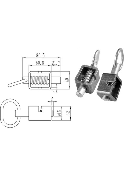 Römork Kapısı Mandalı, Yaylı Mandal Kilidi, Düz Borulu Kaynaklı 5/8 Inç Yaylı Mandal Tertibatı 2 Paket (Yurt Dışından) fırsatları