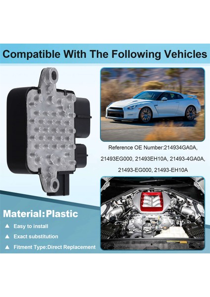 Infiniti Q40 Q50 Q60 Q70 QX50 Nissan 21493-EG000 21493-EH10A 21493-4GA0A Için Radyatör Soğutma Fanı Kontrol Modülü Rölesi (Yurt Dışından) indirimleri