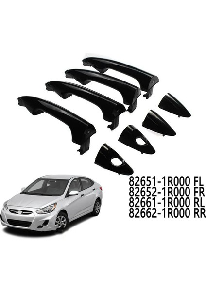 1 Set Kapı Kolu Dış Kapı Kolu 82651-1R000 82661-1R000 83651-1R000 83661-1R000 Hyundai Accent Verna Için (Yurt Dışından)