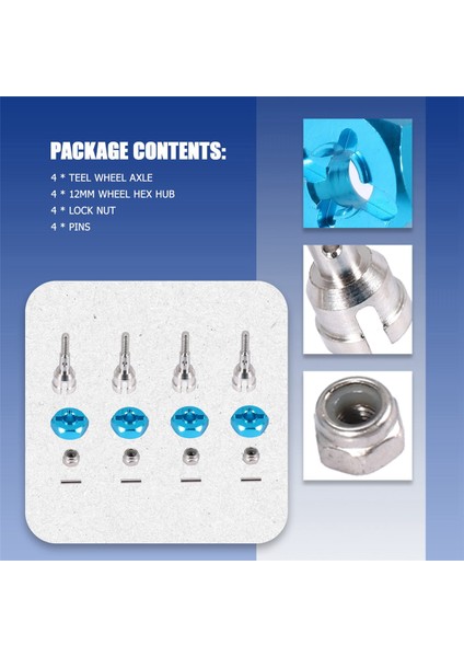 Tekerlek Dönüşüm Seti Aks ve 12MM Altıgen Dalış Göbeği 1/10 Yolda Wltoys 1/18 A959 A969 A979 A959B A969-B Rc Araba Yükseltme Parçaları (Yurt Dışından)
