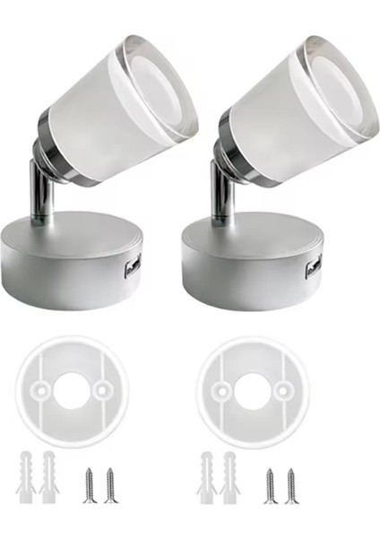 USB LED Rv Okuma Işığı Spot Işığı Başucu Lambası Araba Rv Karavan Iç Duvar Aplik 12-24V 3W Iç Aydınlatma (Yurt Dışından)