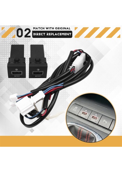 Araba Çift Qc3.0 Hızlı Şarj Soketi 12V/24V USB Şarj Soketi Güç Adaptörü Vw Golf 6 Jetta 5 2006-2012 (Yurt Dışından)