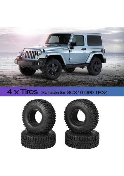 4 Adet 100MM 1.9 Kauçuk Lastikler Lastikler Tekerlek 1/10 Rc Paletli Araba Eksenel SCX10 90046 AXI03007 Traxxas Trx4 D90 Tamiya CC01 (Yurt Dışından)