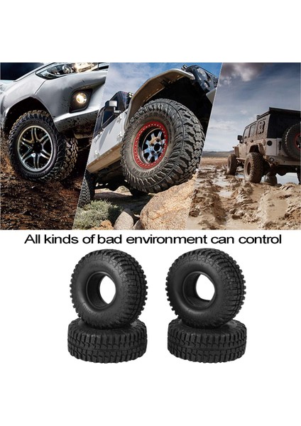 4 Adet 100MM 1.9 Kauçuk Lastikler Lastikler Tekerlek 1/10 Rc Paletli Araba Eksenel SCX10 90046 AXI03007 Traxxas Trx4 D90 Tamiya CC01 (Yurt Dışından)