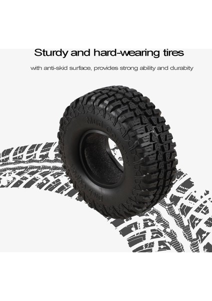 4 Adet 100MM 1.9 Kauçuk Lastikler Lastikler Tekerlek 1/10 Rc Paletli Araba Eksenel SCX10 90046 AXI03007 Traxxas Trx4 D90 Tamiya CC01 (Yurt Dışından)