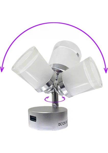 USB LED Rv Okuma Işığı Spot Işığı Başucu Lambası Araba Rv Karavan Iç Duvar Aplik 12-24V 3W Iç Aydınlatma (Yurt Dışından) fırsatları