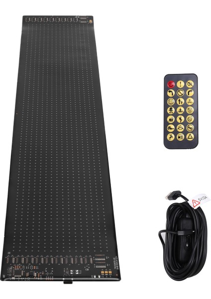 USB Araba Kamyon Ekranı 16X96 LED Matris Piksel Panel Işık Bluetooth Uygulaması Araba Işaret Animasyonu Araba Için Programlanabilir (Yurt Dışından)