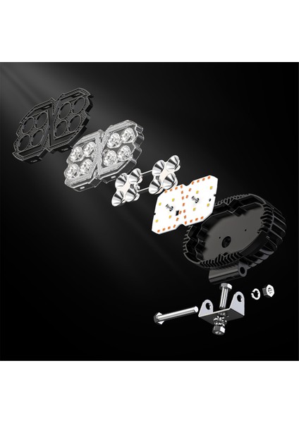 5.5 Inç Oval LED Çalışma Işıkları Gündüz Farları Kamyon Atv Utv Suv Motosiklet Araba Römork Tekne (Yurt Dışından)